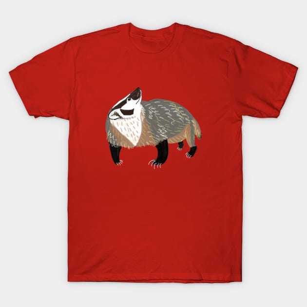 Western American Badger T-Shirt by belettelepink